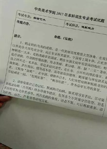 2017年中央美術(shù)學(xué)院實驗藝術(shù)專業(yè)校考造型能力考題.png