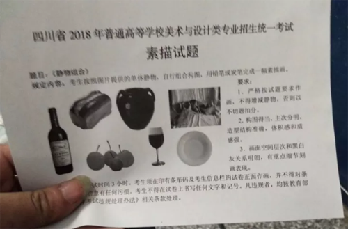 2018年四川省美術聯考素描考題.png