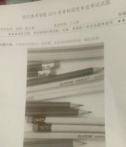 2018年四川美術學院設計類校考設計色彩考題(四川考生).jpg