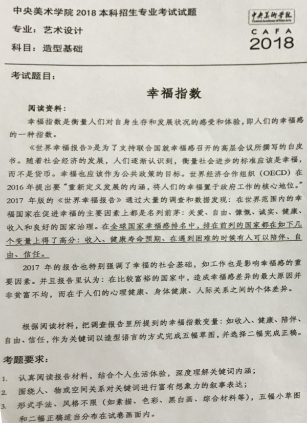 2018年中央美術學院藝術設計校考造型基礎考題.jpg